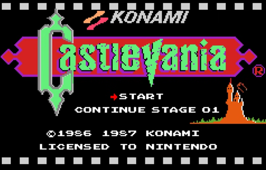 Classic NES Series: Castlevania Title Screen